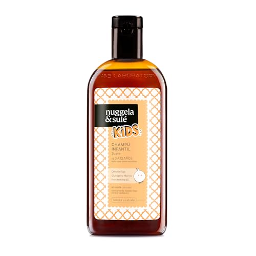 Nuggela & Sulé Champú KIDS - Suave. Para niños de 3 a 12 años. Extracto de Cebolla Roja y Provitamina B5. No irrita los ojos. Línea Infantil. 1 x 250 ml