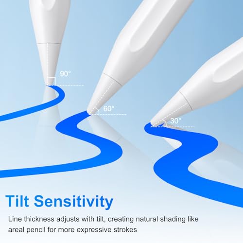 Image of 2 Pack Stylus Pen for iPad: Fast Charge for iPad Pencil Apple Pen with Palm Rejection Tilt Sensitivity - Pen for iPad 10 /9 /8 /7 /6, iPad Pro 12.9 inch /11 inch /13 inch M4, iPad mini 6 /5, iPad Air 5 /4 /3 /11 inch-13 inch M2