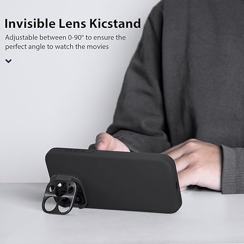Coque MagSafe iPhone 15 Pro Max silicone noir avec support de charge Qi - 3