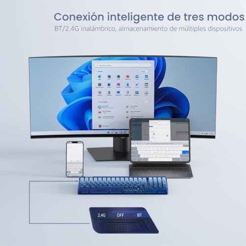 Teclado de 100 teclas con interruptor táctil y US Layout para evitar errores de pulsación 4