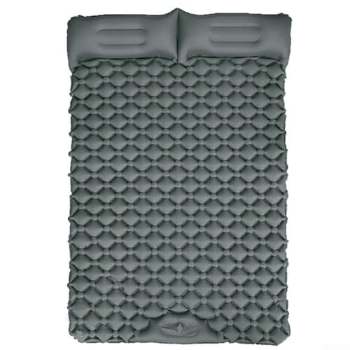 Colchón de aire al aire libre para acampar y senderismo, cómodo colchón inflable para dormir (gris oscuro)