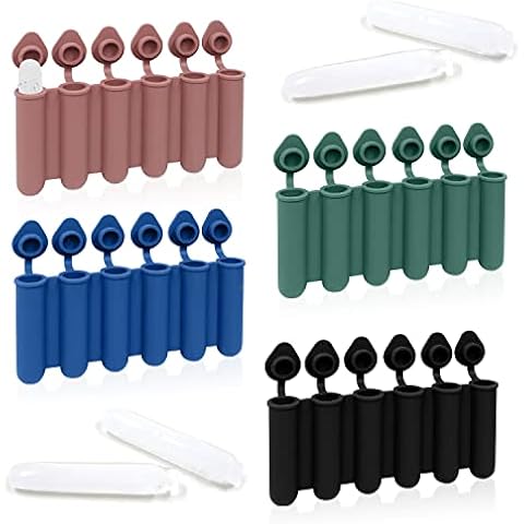 4Colors Mini Ice Cube Stick Tray with Lid, Silicone Ice Tube Making Trays, Ice Cube Molds for Sports and Water Bottles, Easy Push and Pop Out Water Bottle Ice Stick Mold (4Colors) Cover