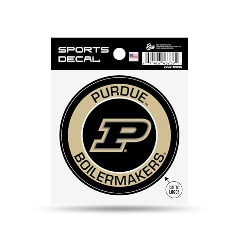 Rico Industries NCAA Purdue Boilermakers Round 4" x 4" Sports Decal