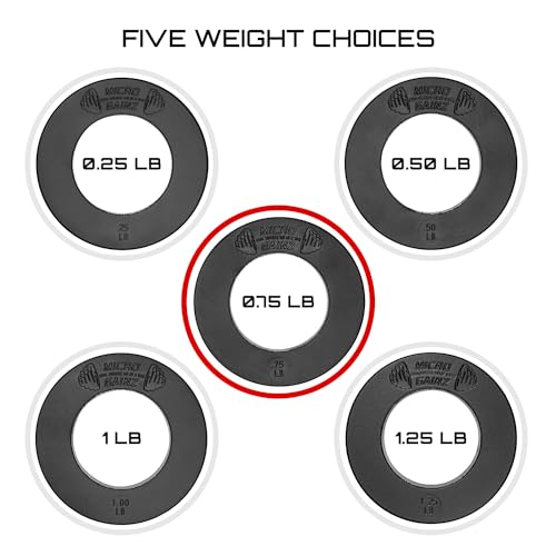 Image of Micro Gainz Calibrated Fractional Weight Plate Set of 2 Plates, Choose Set (.25LB-1.25LB), Designed for Olympic Barbells for Strength Training & Micro Loading Bar Weights, Made in USA