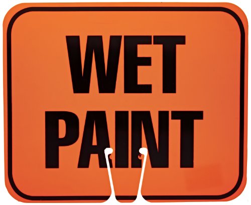 Panneau de signalisation WET PAINT Cortina plaque ABS pour cône orange de sécurité routière