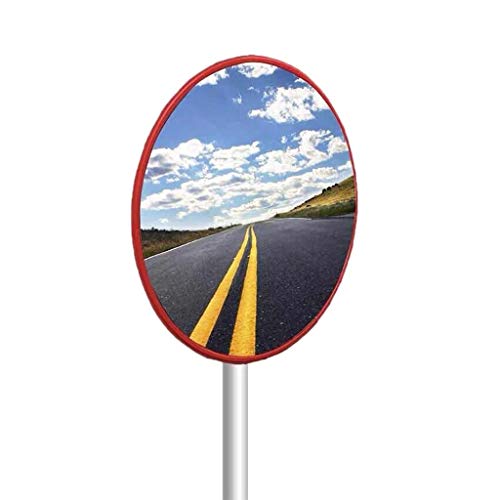 INUUXLG Blind Spot Mirrors Road Safety Mirror, Suitable for Mountain Road Sharp Turn Blind Spot Mirror Plastic Indoor Wide-Angle Lens Outdoor Convex Mirror/B/45Cm (A 120Cm)