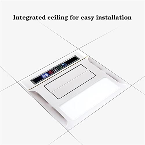 Ventilador de ventilación con luz LED integrada para montaje en techo, extractor silencioso 30×30 con pantalla LCD para baño y cocina, potente extractor de baño miniatura 6
