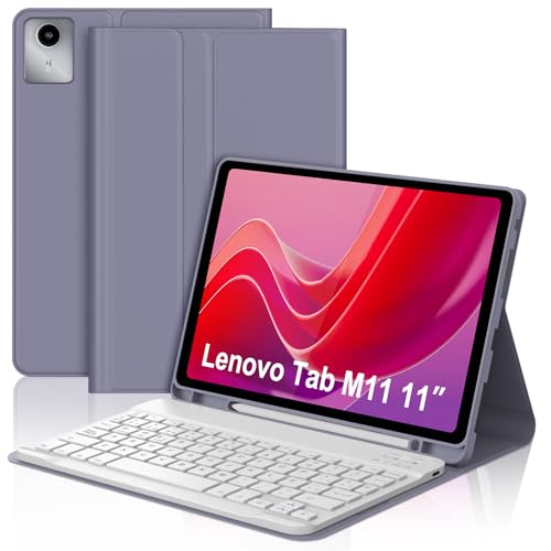 Teclado para Lenovo Tab M11 2024 Funda 11 Pulgadas Bluetooth Español Ñ Color Púrpura