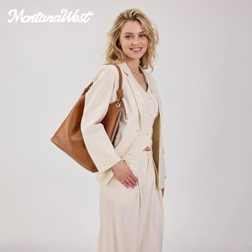 Image of Montana West Hobo Bags for Women Soft Slouchy Top Handle Shoulder Purses Handbag with Knot Strap