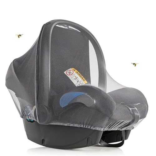 Zamboo Mosquitera Universal para Portabebés Coche - Malla Antimosquitos Compatible con Maxi Cosi | Cybex Römer - Mosquiteras Bebé Grupo 0 - Previene Infecciones y Enfermedades - Lavable - Gris