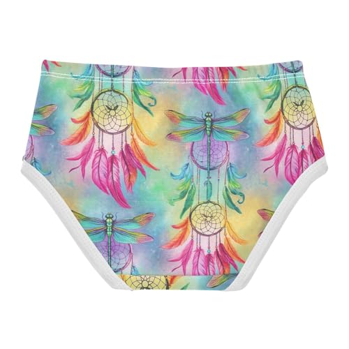 Joisal Girls Underwear Toddler 2t Cotton Panties Little Girl Pattern Kids Undies Briefs Colorful Dragonfly Dream Catcher2