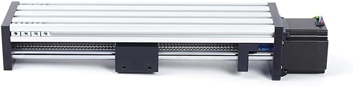 Linear Guide Rail Slide Stage Table with 23 Nema Stepper Motor, Linear Stage Actuator, Linear Slide Guide Rails Ball Screw Guide Sliding Table Slide Rail 200/100mm Stroke (100mm)