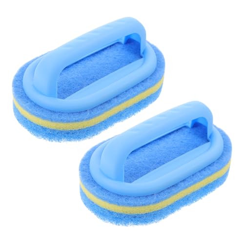 DECOMELODY 2piezas Cepillo De Esponja para Limpieza De Bañera y Azulejos Mango De Cocina Esponjas De Limpieza para Cepillo De Mano para Baño y Cocina