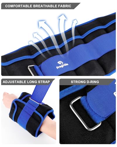 Image of Fragraim Adjustable Ankle Weights 1-3 /4 /5 /6 /8 /10 /12 /15 /20 LBS Pair with Removable Weight for Jogging, Gymnastics, Aerobics, Physical Therapy