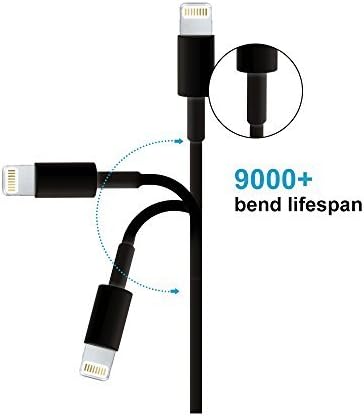 SMALLElectric Replacement for iPhone Charger 5 Pack, iPhone Cord 2X 1FT Short iPhone Cable + 3X 3FT USB Charging Compatible with Apple iPhone X / 8 Plus / 7/6 / 5S / iPad/iPod, Black