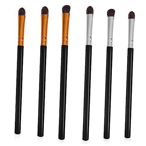 SHERCHPRY 6piezas Pincel Para Sombras De Ojos Mango De Plástico Juego De Brochas De Maquillaje Para Difuminar Sombras De Ojos