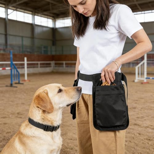 Bolsa de entrenamiento para perros con soporte de cintura ajustable para premios 4