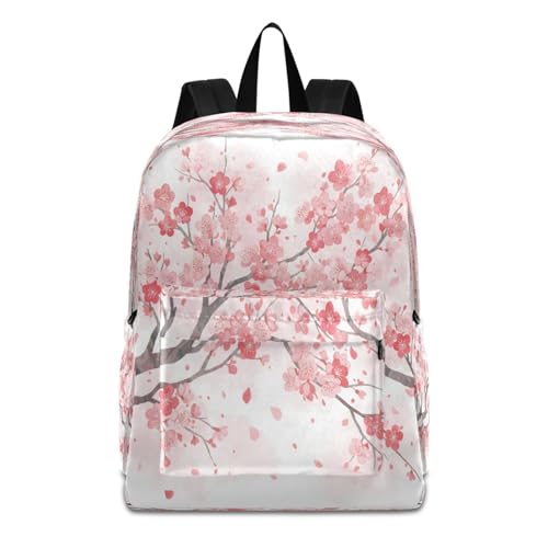 Mochila escolar ligera para viajes casuales con estampado de flores