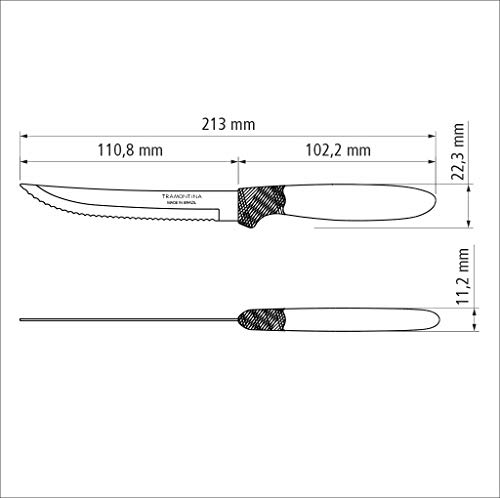 Conjunto de Facas para Churrasco Tramontina Ipanema com Lâminas em Aço Inox e Cabos de Polipropileno