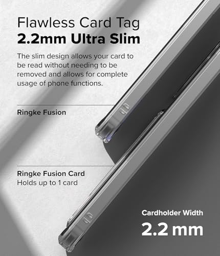 Image of Ringke Fusion Card Compatible with Samsung Galaxy A36 5G / A56 5G Case Back Cover Transparent Hard Back Soft Flexible TPU Bumper with Slim Card Holder Wallet Scratch Resistant Natural Form - Clear