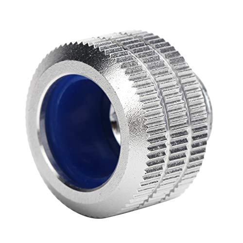 HYGKN?T14MM PC水冷アダプター、PCウォータークーラー真ちゅう製ハードチューブ、2層Erシーリングリング、外径14mmのリジッドチューブに適しています (銀)