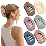 Awumbuk Haarklammer Groß, 6 Stück Entenschnabel Haarspange Damen Rutschfeste Flache Haarspangen Damen French Haarklammern Flat Claw Clip für Dickes oder Dünnes Haar, für Alltag, Sport