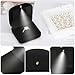 KUKUVR Velvet Wedding Ring Gift Box with LED Light, Small Jewelry Earring Studs Holder Case for Wedding Day, Proposal, Engagement, Anniversary, Ring Display Storage Box for Women Girl (Black)
