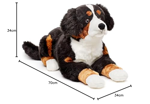 Uni-Toys - Berner Sennenhund, liegend - 70 cm (Länge) - Plüsch-Hund, Haustier - Plüschtier, Kuscheltier