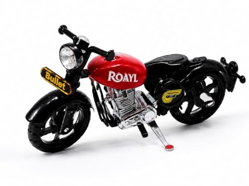 Image of Royal Bullet Die-Cast Toy Motorcycle, Multicolour, Classic Style, for Kids