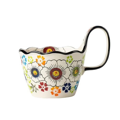 Yampiyt Bols à soupe, tasses à soupe, bol à soupe en céramique polonaise peinte à la main, passe au lave-vaisselle et au micro-ondes