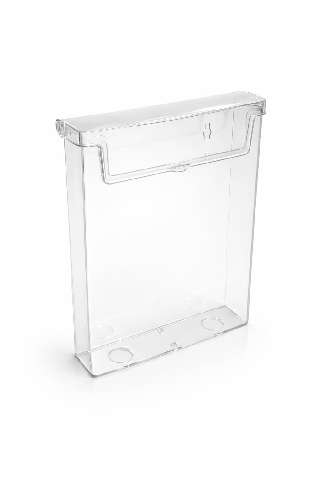 Outdoor A5 Leaflet Holder Wall Mounted Waterproof Brochure Dispenser with Lid – Clear Weather Resistant Acrylic Flyer Holder for Outdoor Signs, Leaflets & Advertisements