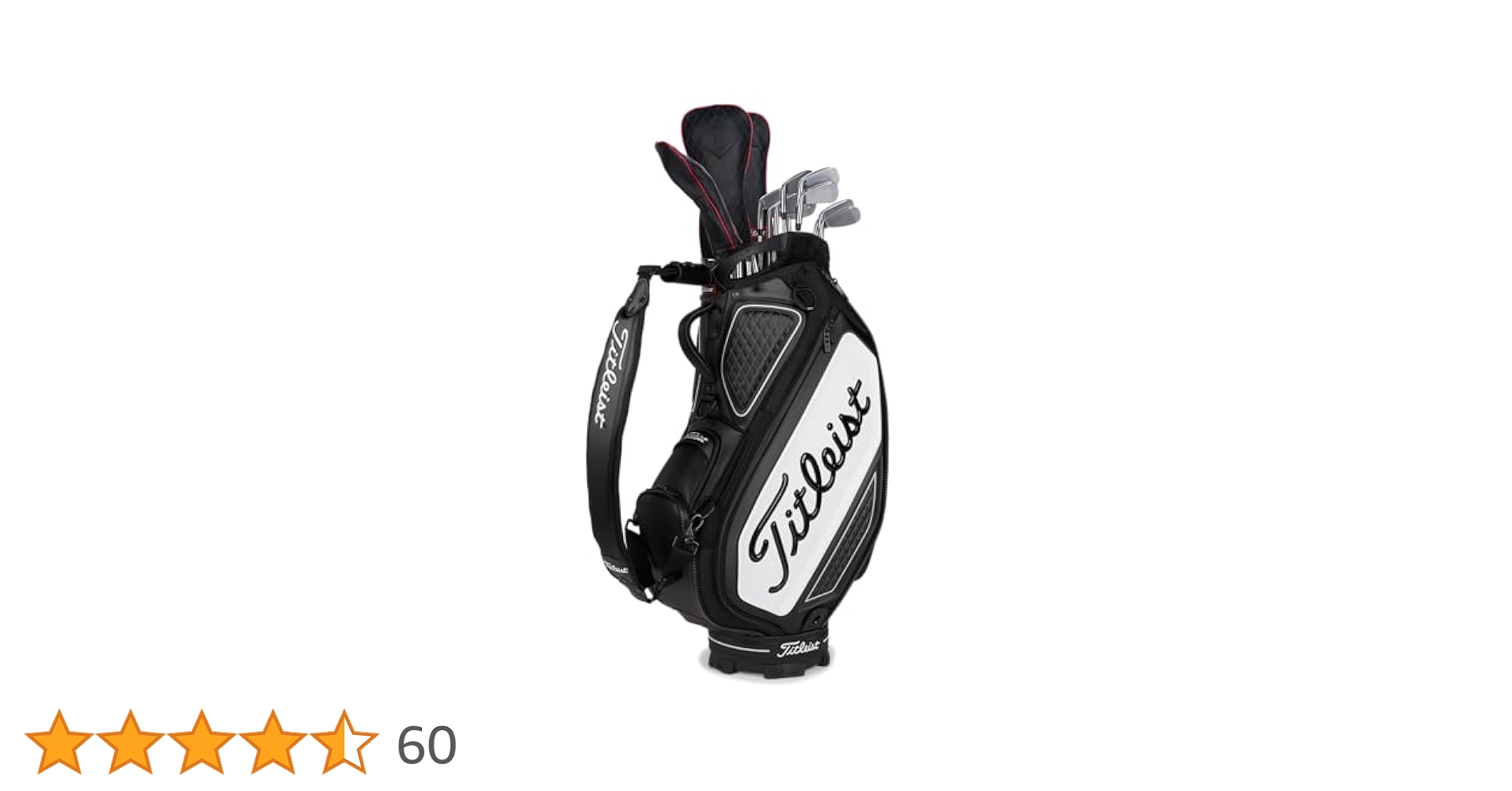 ツアーモデル！ Titleist キャディバッグ10.5 ブラック/ホワイト Titleist タイトリスト TITLEIST ツアー キャディバッグ : GDO