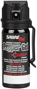 SABRE Crossfire Pepper Gel, Deploys At Any Angle, Maximizes Targe...