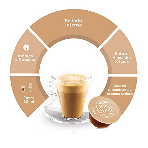 Nescafé Dolce Gusto Café Cortado Espresso Macchiato - 16 Cápsulas de Café - Imagen 8