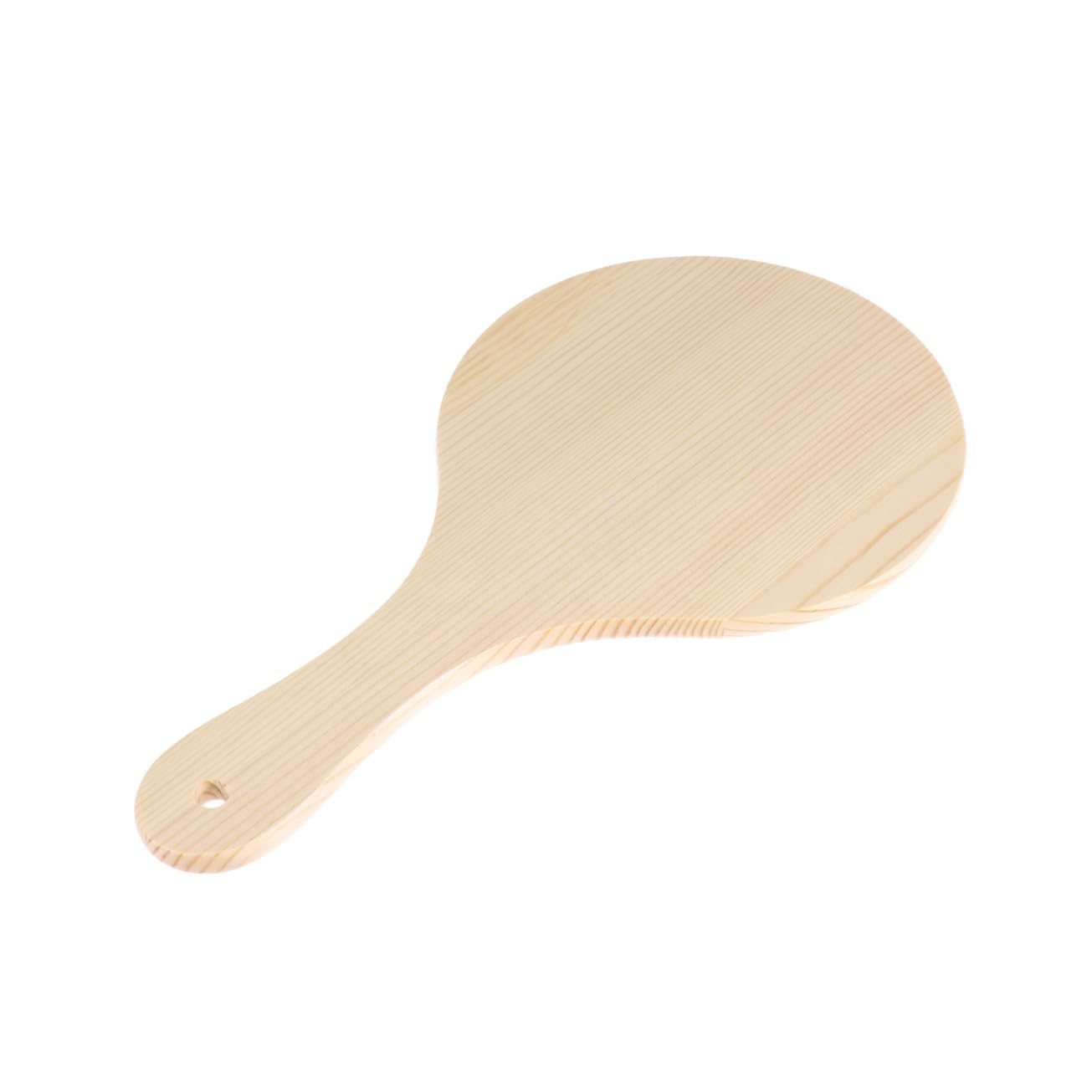 Espejo de mano de madera portátil para niñas y mujeres con soporte de pared