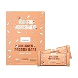 JUSTNOSH ​P​eanut Butter Collagen Protein Bars – 16g Protein, 10g Collagen | Gluten & Dairy Free, Low FODMAP, Seed Oil Free (12 Pack)