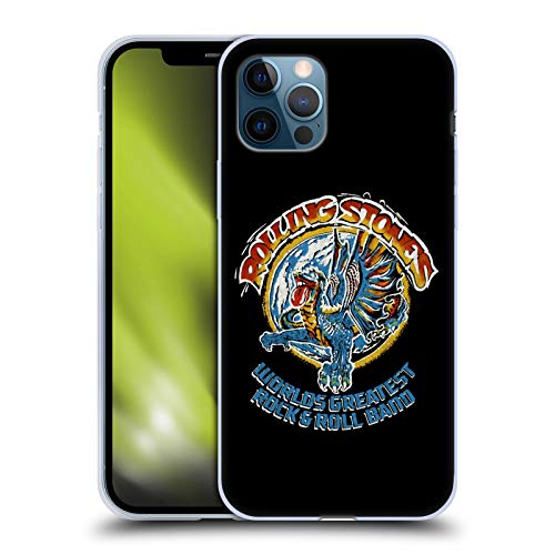 Head Case Designs Licenciado Oficialmente The Rolling Stones Mejor Banda de Rock and Roll Gráficos Carcasa de Gel de Silicona Compatible con Apple iPhone 12 / iPhone 12 Pro