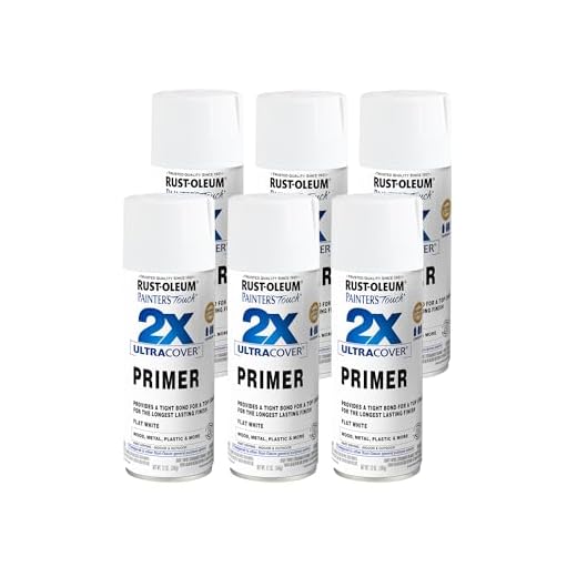 Rust-Oleum Flat White Primer Spray, 6 Pack