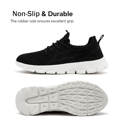 Image of Mens Slip On Walking Shoes Non Slip Running Shoes Lightweight Breathable Tennis Sneakers Fashion Casual Gym Trainers