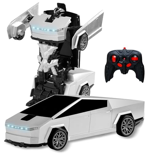 SANGQAOFU Remote Control Car Cyber-Inspired Transformer Toys Cars 2.4Ghz One-Button Deformation...