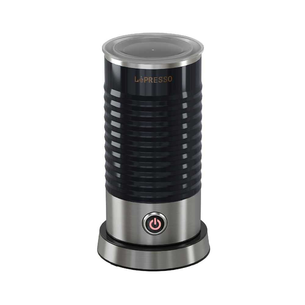 LePressoHot & Cold Milk Frother 100mL 450W, One-Touch Operation, Non-Stick Material, Safe and Reliable, Elegant Design, Practical and Convenient - Black