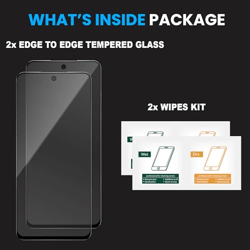 Image of ArmourPro Military Grade Matte Anti-Glare Tempered Glass for Realme Narzo 80X, Narzo 70X and Narzo 60X (6.72 Inch) With Installation Kit | Edge to Edge Coverage | Black (Pack of 2)