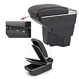 kia niro aschenbecher Verbessern Sie Ihr Fahrerlebnis ， Lassen Sie Ihren Arm zur Ruhe kommen. Material: Hochwertiges PU-Leder und ABS-Kunststoff ， Robust und langlebig.Länge: 34 cm ， Breite: 15 cm ， Höhe: 14 cm. Der Deckel kann um 3 cm angehoben werden ， Bewegen Sie sich 4 cm nach vorne.