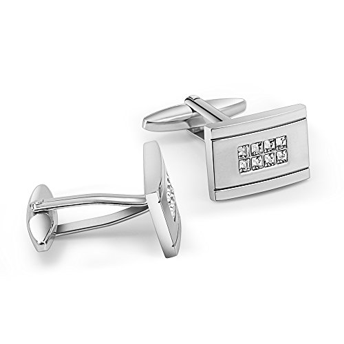 Mr.van Swarovski Crystal Cufflinks Rectangle Cuff Links Set For Men Wedding Party #TOP4