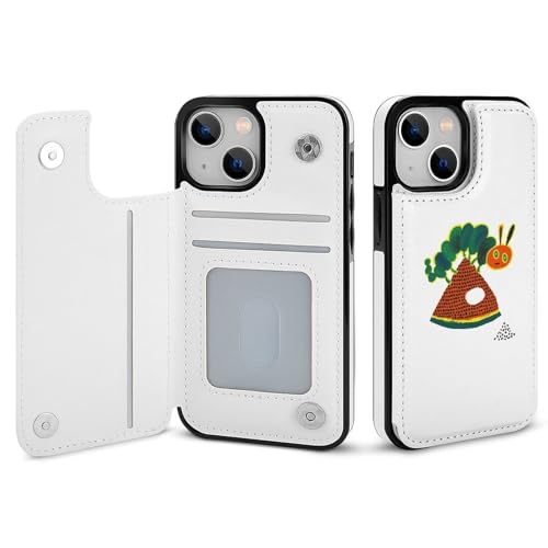 iPhone15用ケース はらぺこあおむし カード収納 スマホカバー すまほけーす 携帯ケース 手帳型 PUレザー 財布型 耐衝撃 マグネット式 スタンド機能 全面保護 傷汚れ防止 指紋防止 おしゃれ 贈り物