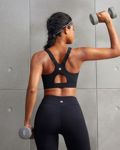 Image of RUNNING GIRL High Impact Sports Bras for Women, High Support Running Adjustable Workout Sports Bras with Sewn in Pads