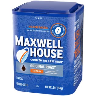 Maxwell House, Filter Packs, Original Roast, 10 Count, 5.3Oz Container (Pack Of 2) #TOP6