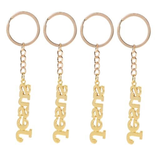 LIFKOME 4 Piezas Jesús Llavero Collar Para Hombres Cadena De Oro Llaveros Biblia Llavero Fe Gracia Colgantes Comunión Crucifijo Collar De Oro Hombres Cuentas De Oración Medalla Llavero