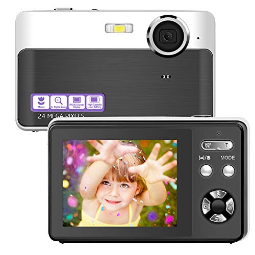 Digital Camera Vlogging Camera 24 Megapixels Mini Digital Camera 2.4 Inch Screen Camera
