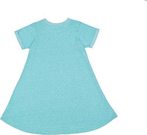 LAT Youth Girls' Harborside Mélange French Terry Twirl Dress, Caribbean Melange, Small2